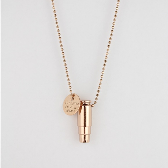 NWT Half United Fighting Hunger Bullet Necklace - Picture 1 of 3